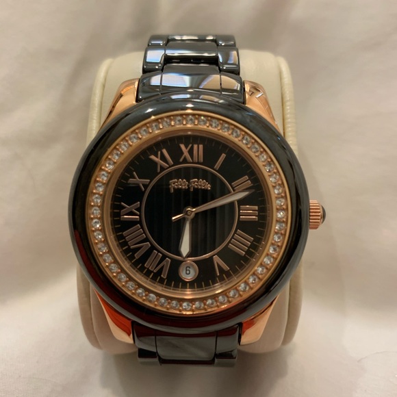 Folli Follie Womens Watch Black Rose Gold - Picture 2 of 5